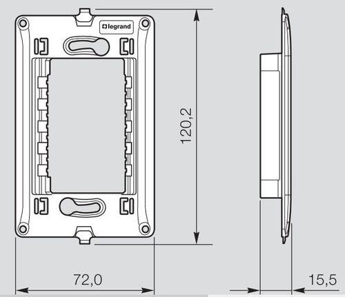 Imagem de KIT 2 Suporte 4x2 3 Módulos Horizontal 612122 Pial Plus