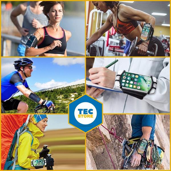 Imagem de Kit 2 Suporte Celular Braço Pulso Trabalho Academia App Bike