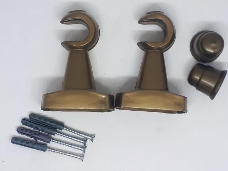 Imagem de Kit 2 Suporte Cortina para Varão 28mm Ouro Velho