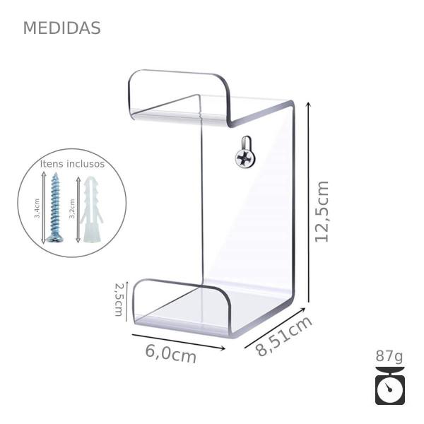 Imagem de Kit 2 Suporte Fone De Ouvido Headset Controle Xbox De Parede