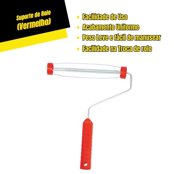 Imagem de Kit 2 Suporte Garfo Gaiola Para Rolo Pintura 23cm S/ Rosca