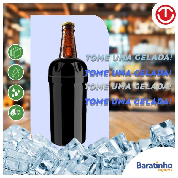 Imagem de Kit 2 Suporte Porta Garrafa Térmico 600ml Cerveja Preto