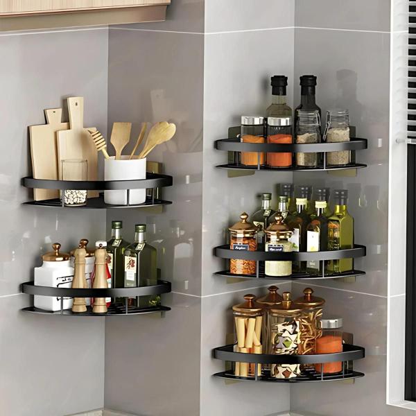 Kit 2 Suporte Porta Sabonete Shampoo Canto Banheiro Parede - Click & Compre Imagem de Kit 2 Suporte Porta Sabonete Shampoo Canto Banheiro Parede