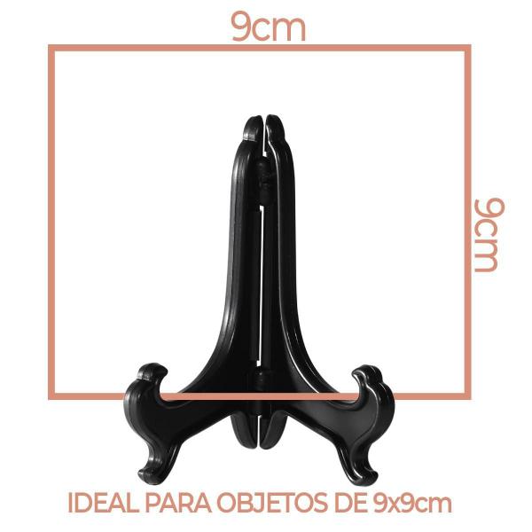 Imagem de Kit 2 Suportes 9Cm Preto P/ Pratos E Azulejos Decorativos Pq