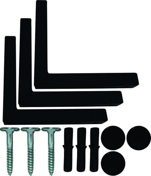 Kit 2 Suportes Mão Francesa Cantoneira Prateira Preto 20Cm - Belo Lar Imagem de Kit 2 Suportes Mão Francesa Cantoneira Prateira Preto 20Cm