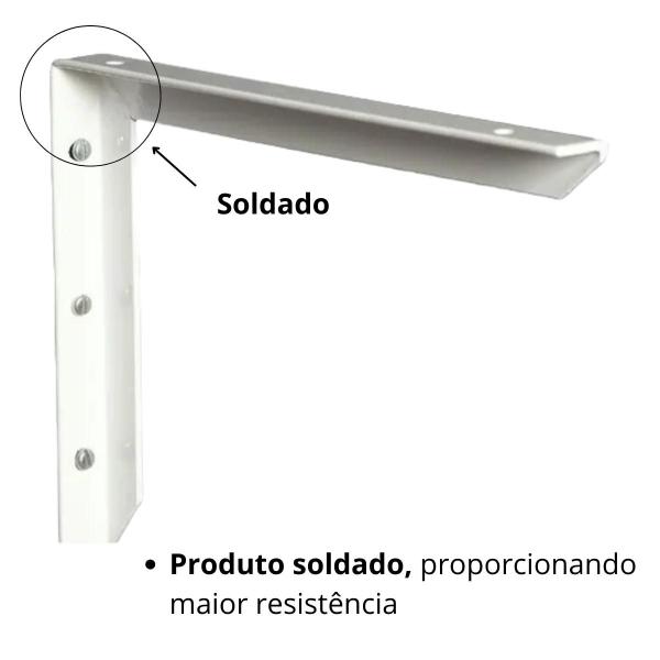 Imagem de Kit 2 Suportes Master Pesada para pias e Prateleiras de 30 cm + kit Instalação