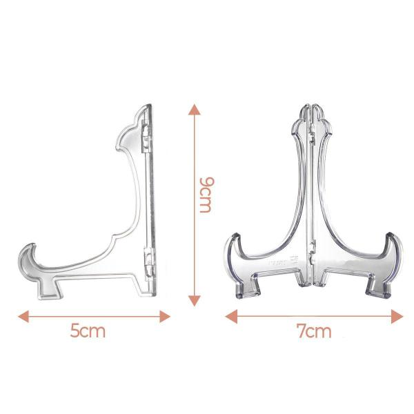 Imagem de Kit 2 Suportes Para Pratos E Azulejos Transparente 9Cm