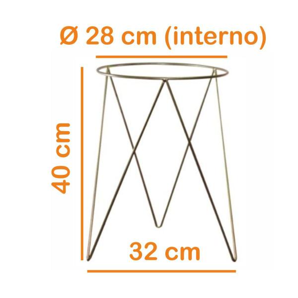 Imagem de Kit 2 Suportes para Vaso de Chão Tripé Ferro Jardinagem