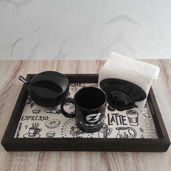 Imagem de Kit 2 Suportes Porta Guardanapos de Mesa Plástico Plus UZ Preto Restaurante