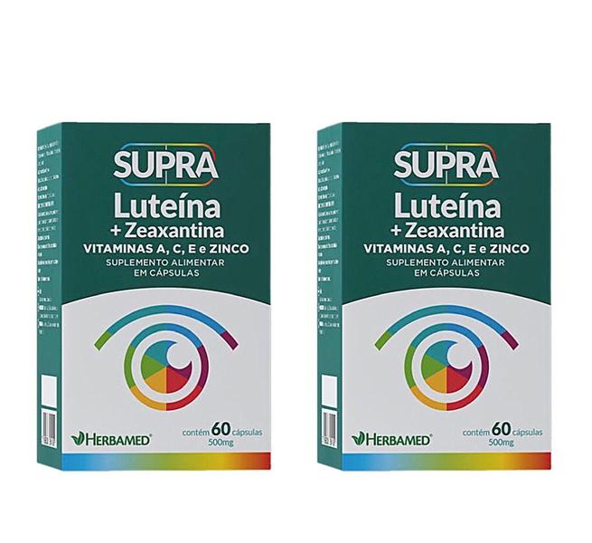 Imagem de Kit 2 Supra Luteina + Zeaxantina Vit A, C, E E Zinco 60 Capsulas