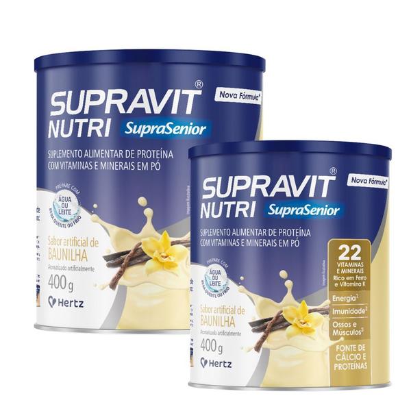 Imagem de Kit 2 Supravit Nutri SupraSenior Sabor Baunilha 400g