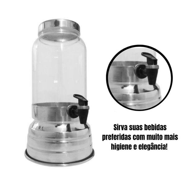Kit 2 Suqueiras De Vidro Dispenser Com Torneira Suporte Para Bebidas Suco Cerveja Agua Saborizada - ALUMINIOS ANL Imagem de Kit 2 Suqueiras De Vidro Dispenser Com Torneira Suporte Para Bebidas Suco Cerveja Agua Saborizada