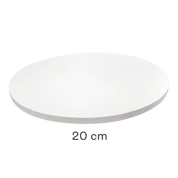 Imagem de Kit 2 Tabuleiros De Bolo Redondo 20Cm Branco Em Mdf 6Mm