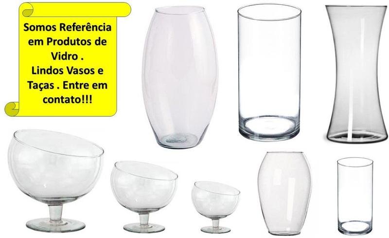 Imagem de Kit 2 Taça de Vidro Boca Torta Sobremesa Festas Decorativa Bomboniere de Mesa Tam. Pequeno 0,5 Litro 11 x 13,5 cm (PAR)