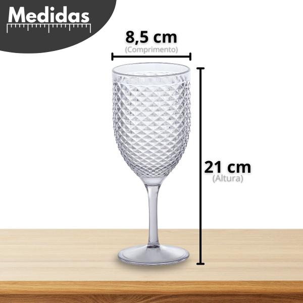 Imagem de Kit 2 Taça Para Água e Vinho De Acrílico Luxxor 480ml - Paramount