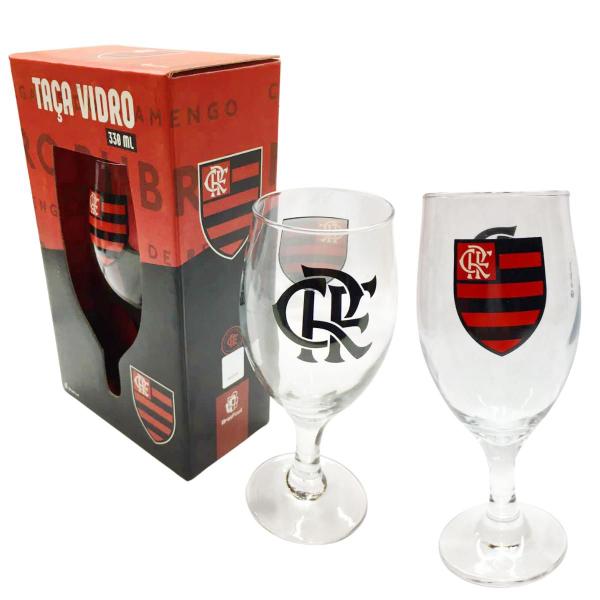 Imagem de Kit 2 Taças 330ml Cerveja Chopp Vinho Time Flamengo Oficial