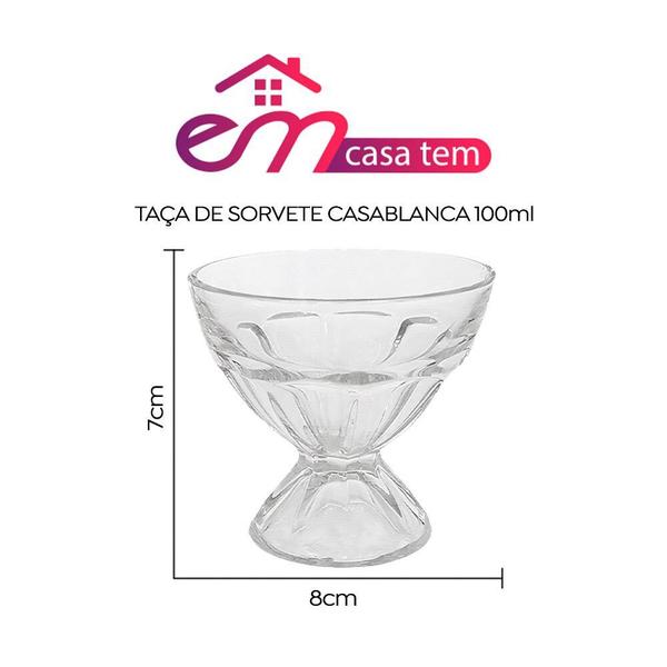 Imagem de Kit 2 Taças de Sorvete CasaBlanca Em Casa Tem 100ml