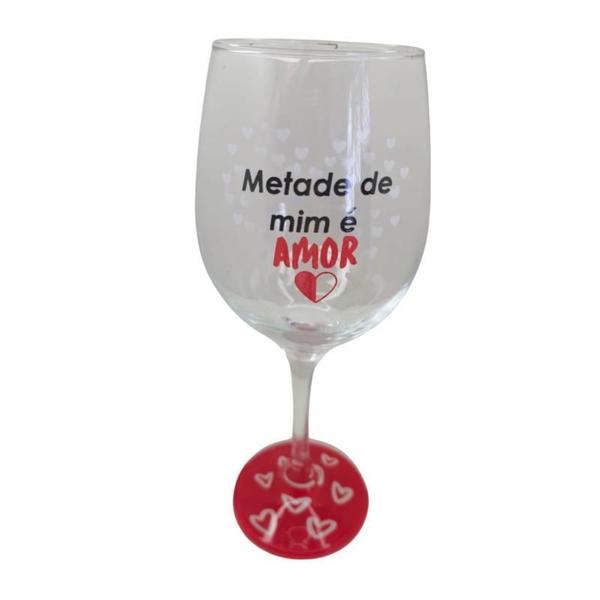 Imagem de Kit 2 Taças Frase Namorados Amor Casal Personalizada Vinho