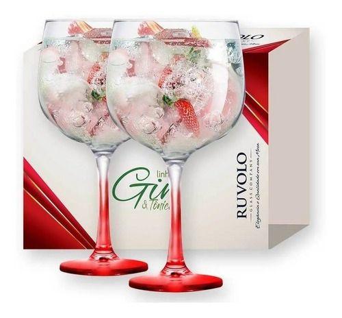 Kit 2 Taças Gin Tonica Drinks Festa Vidro Colors 650ml - Ruvolo Imagem de Kit 2 Taças Gin Tonica Drinks Festa Vidro Colors 650ml