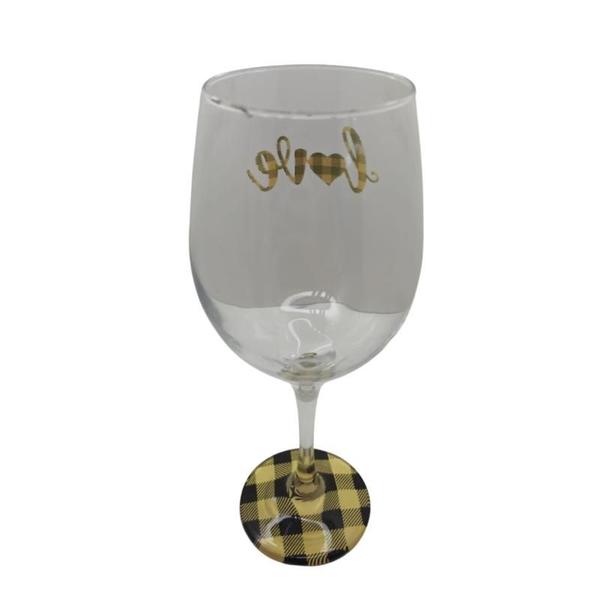 Imagem de Kit 2 Taças Love Personalizadas Casal Vinho Amarelo 490 ml