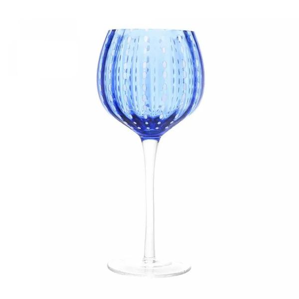 Imagem de Kit 2 Taças para Vinho de Vidro Orquídea Azul 450ml Wolff