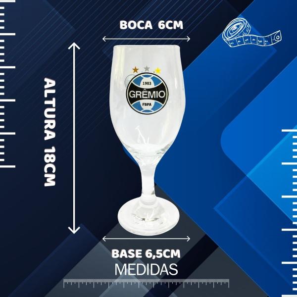 Imagem de Kit 2 Taças Windsor Vidro 330ml Cerveja Vinho Chopp Time Escudos Grêmio Oficial Presente