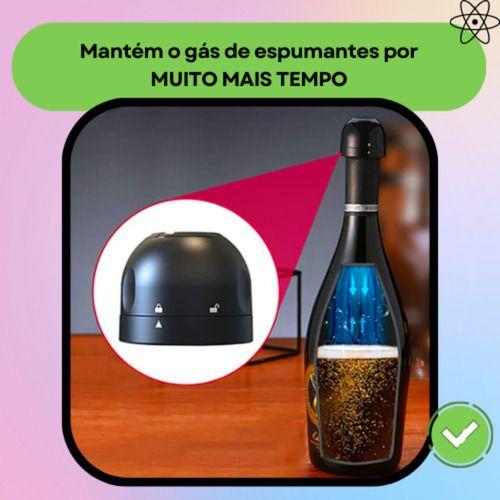 Imagem de Kit 2 Tampa Rolha Hermética De Pressão Champanhe Vinho