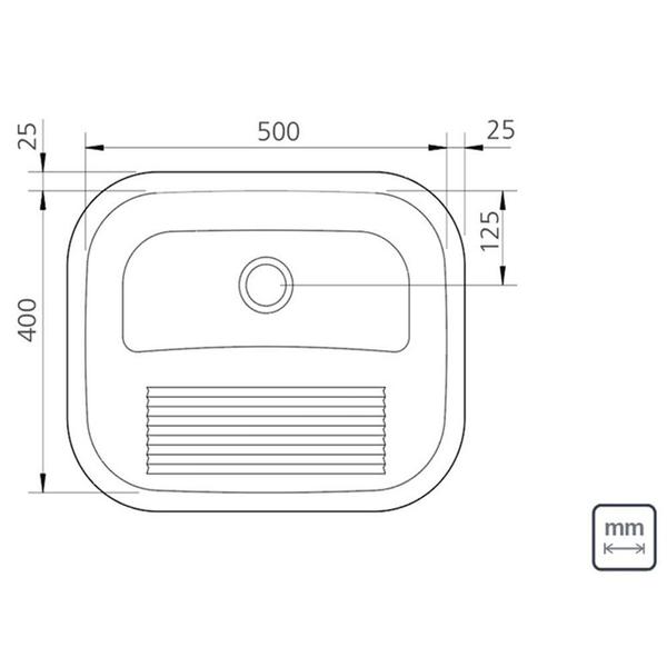 Imagem de Kit 2 Tanques de Encaixe Tramontina Hera 30 L em Aço Inox Polido 50x40 cm + Sifão 94400407X2-900X2