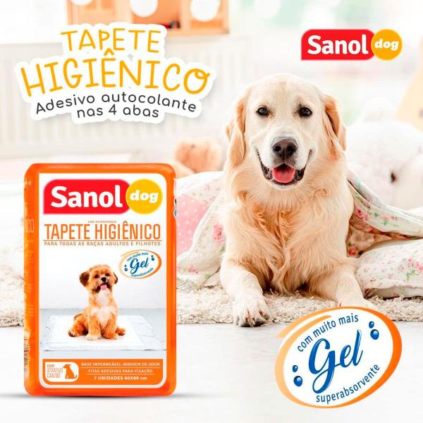 Imagem de Kit 2 Tapete Higiênico Descartável Para Cães 60X80 Sanol Dog