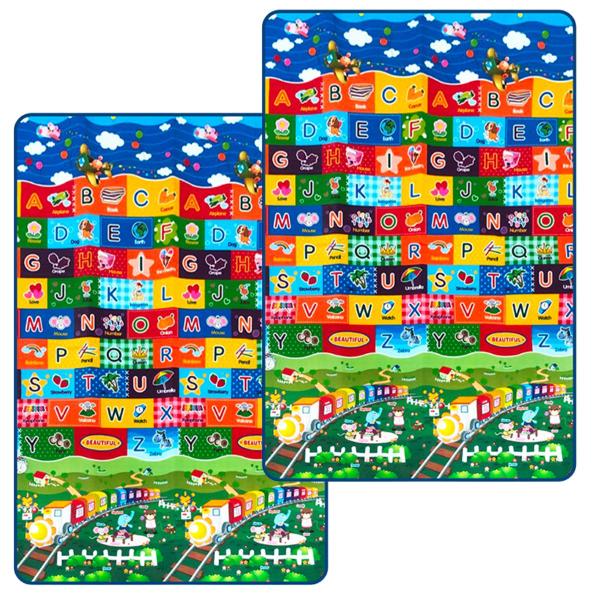 Kit 2 Tapetes Tatame Térmico Atividades Bebê Impermeável Dobrável 180x120cm - Art Brink Imagem de Kit 2 Tapetes Tatame Térmico Atividades Bebê Impermeável Dobrável 180x120cm
