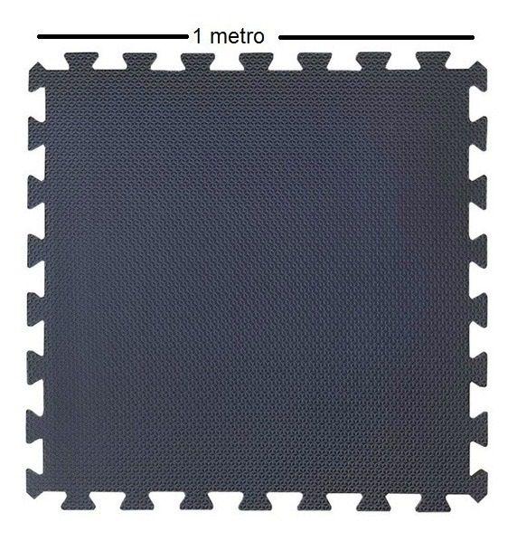 Imagem de Kit 2 Tatame Tapete EVA 1x1 Metro 30mm 100x100x3cm Preto