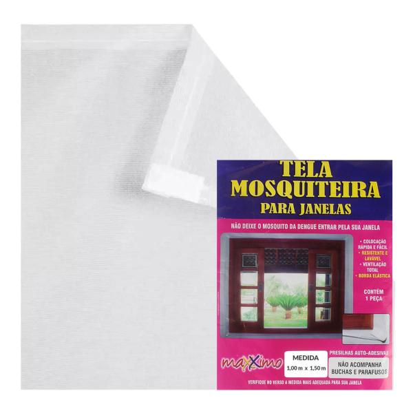 Kit 2 TELA MOSQUITEIRO REDE PARA JANELAS 1,0x1,50 MT - MAXXIMO Imagem de Kit 2 TELA MOSQUITEIRO REDE PARA JANELAS 1,0x1,50 MT