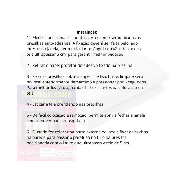 Kit 2 TELA MOSQUITEIRO REDE PARA JANELAS 1,0x1,50 MT - MAXXIMO Imagem de Kit 2 TELA MOSQUITEIRO REDE PARA JANELAS 1,0x1,50 MT