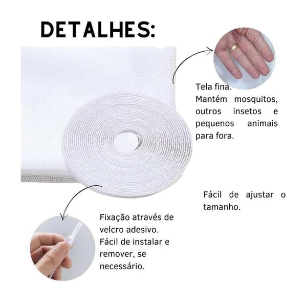 Imagem de Kit 2 Telas Mosqueteiro Proteção Janela Anti Inseto Mosquito