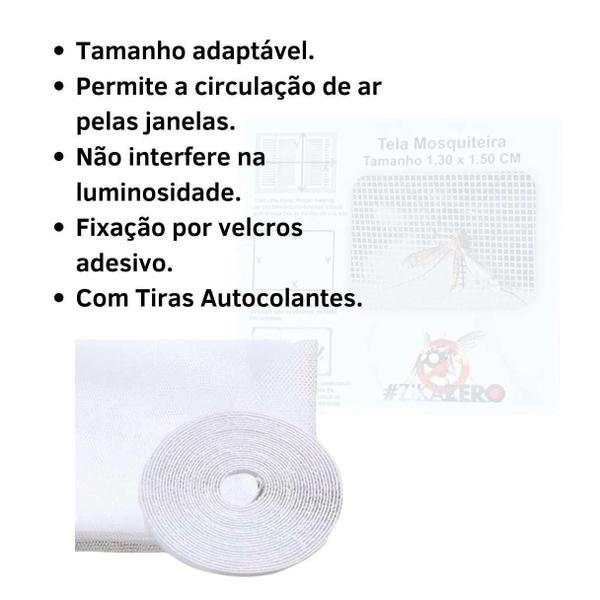 Imagem de Kit 2 Telas Mosqueteiro Proteção Janela Anti Inseto Mosquito