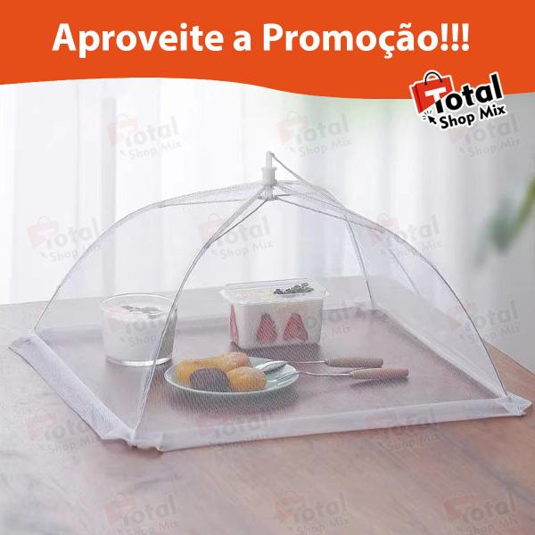 Imagem de Kit 2 Telas Protetor Mosquiteiro para Alimentos Frutas Bolos Contra Insetos Mosquito Anti Poeira