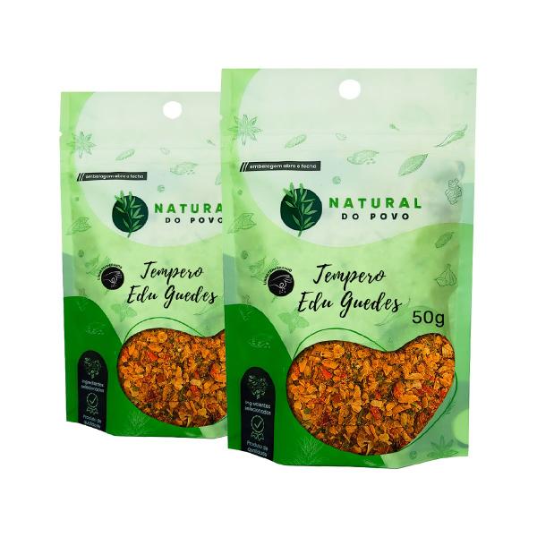 Imagem de Kit 2 Tempero Importado Gourmet Edu Guedes Alta Qualidade 40g Pouch 