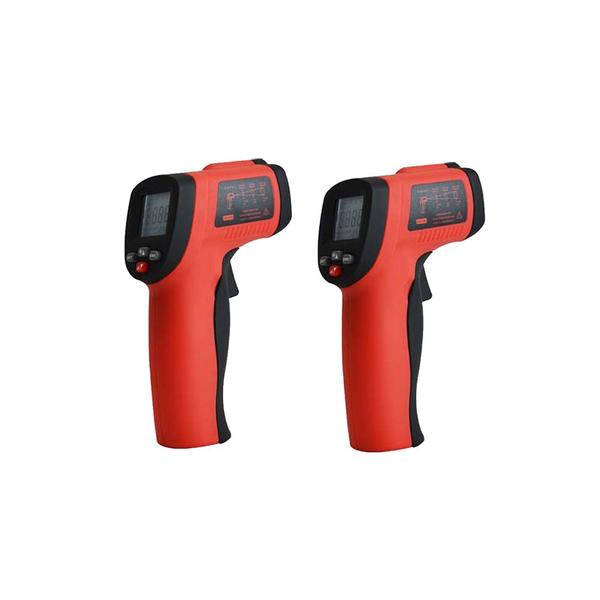 Imagem de Kit 2 Termômetro Digital Infravermelho Temperatura Humana -50 A 550ºC Laser Sem Contato Ti-550 Portátil Instrutherm