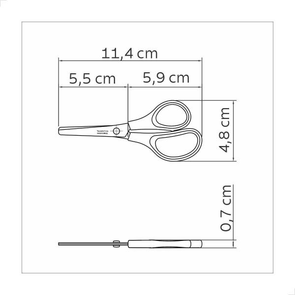 Imagem de Kit 2 Tesoura Escolar  Monstercort Tramontina Misto Lamina De Aço Inox e Cabo De Polipropileno 25900144