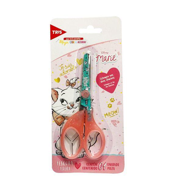 Imagem de Kit 2 Tesoura Infantil Gatinha Marie 13cm Ponta Arredondada