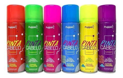 Imagem de Kit 2 Tinta Spray Neon  De Cabelo Colorido Fluorescente