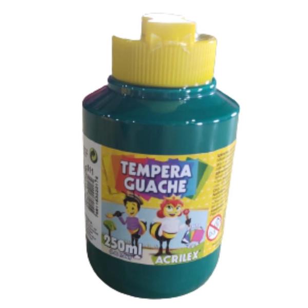 Imagem de Kit 2 Tinta Tempera Guache Escolar Verde 250ml Acrilex