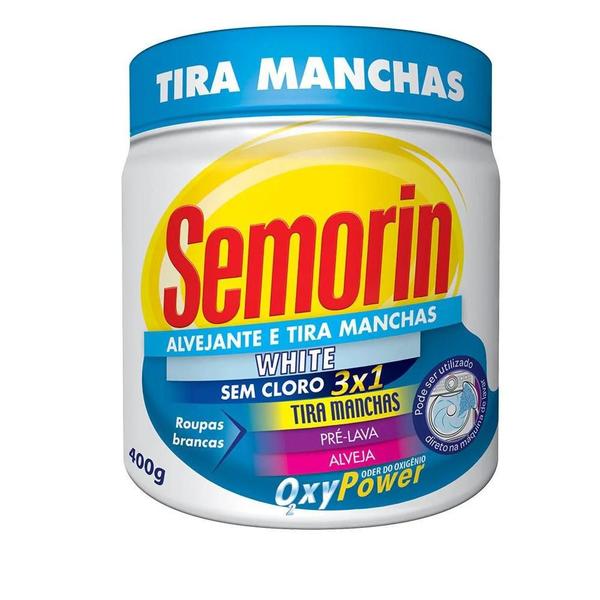 Imagem de Kit 2 Tira manchas branqueador Semorin pó frasco 400g