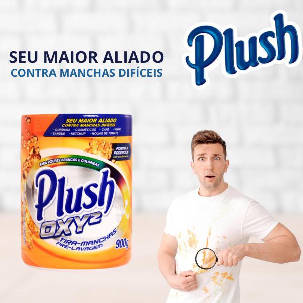 Imagem de Kit 2 Tira Manchas de Roupas Brancas Plush OXY2 Sanol 900g