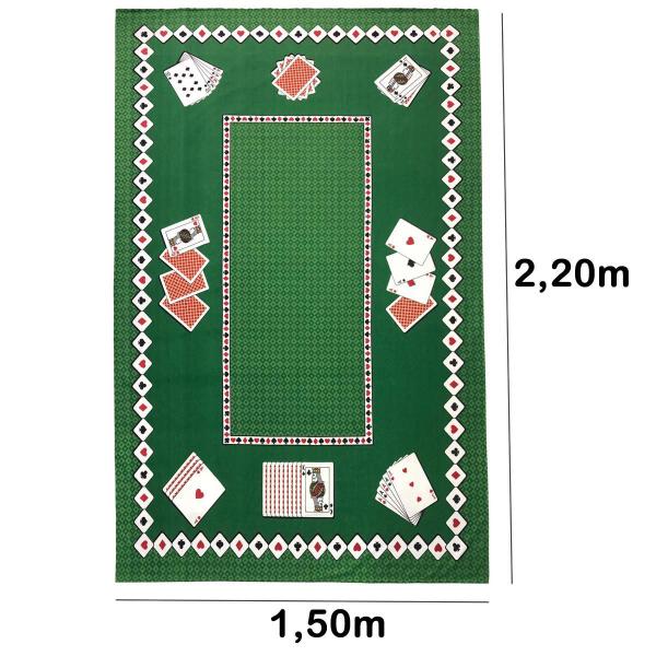 Imagem de Kit 2 Toalha De Baralho Retangular 2,20X1,50M Jogos Carteado