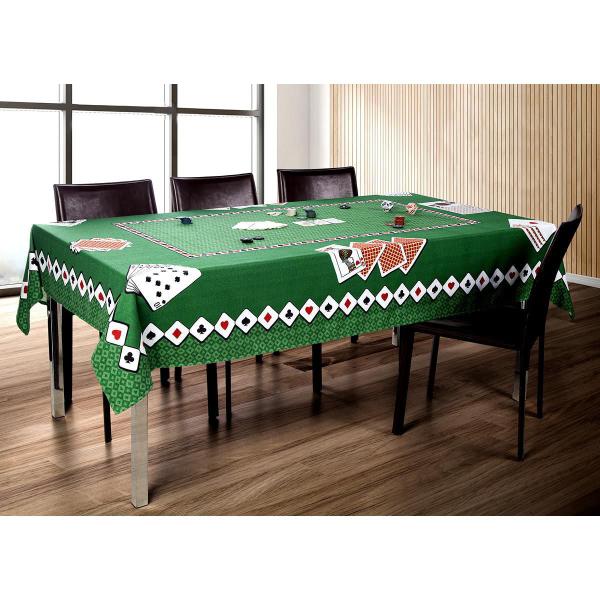 Imagem de Kit 2 Toalha De Mesa P Jogos Cartas Baralho Retangular Verde