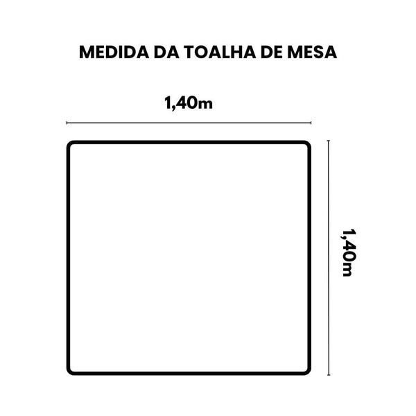 Imagem de Kit 2 Toalha Mesa Jantar Quadrada Jacquard Pérola 4 Lugares