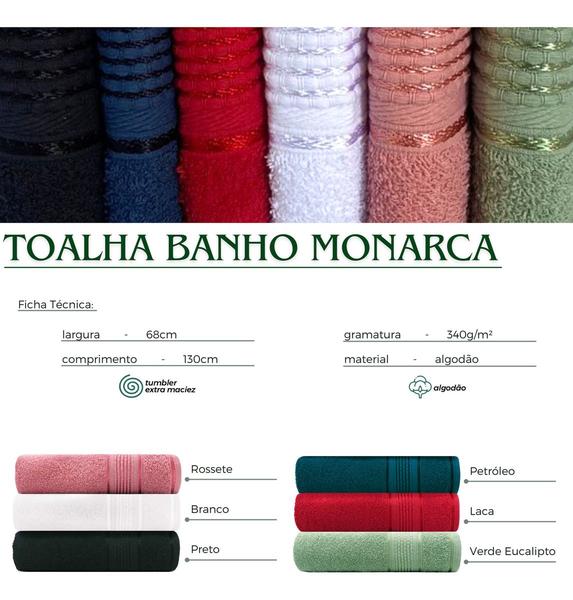 Imagem de Kit 2 Toalhas de Banho Monarca: Tamanho Ideal e Toque Macio em 100% Algodão