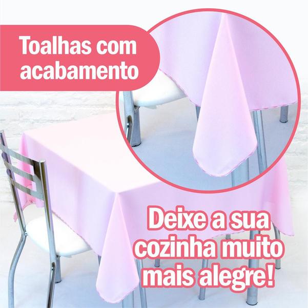 Imagem de Kit 2 Toalhas de Mesa Retangular 6 Lugares 2,10 x 1,40 Lisa