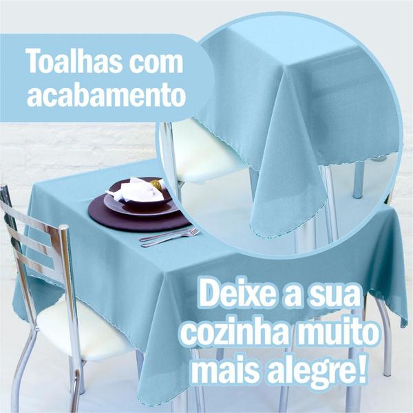 Imagem de Kit 2 Toalhas de Mesa Retangular 6 Lugares 2,10 x 1,40 Lisa